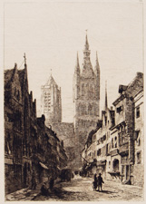 YPRES The Belfry of the Cloth Hall and teh Cathedral Tower PLATE XXIX