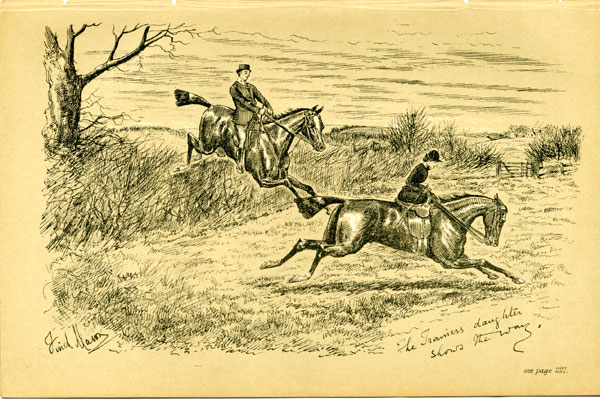 The trainer's daughter shows the way