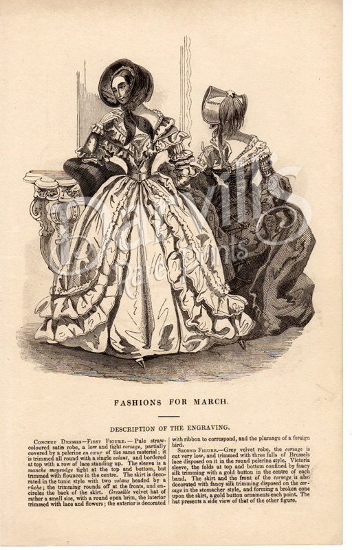 March 1860 Godey's Lady's Book Fashion Plate, March 1860 Go…