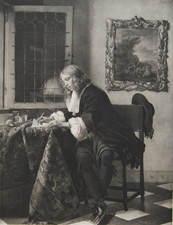 A Young Cavalier Writing by Gabriel Metsu