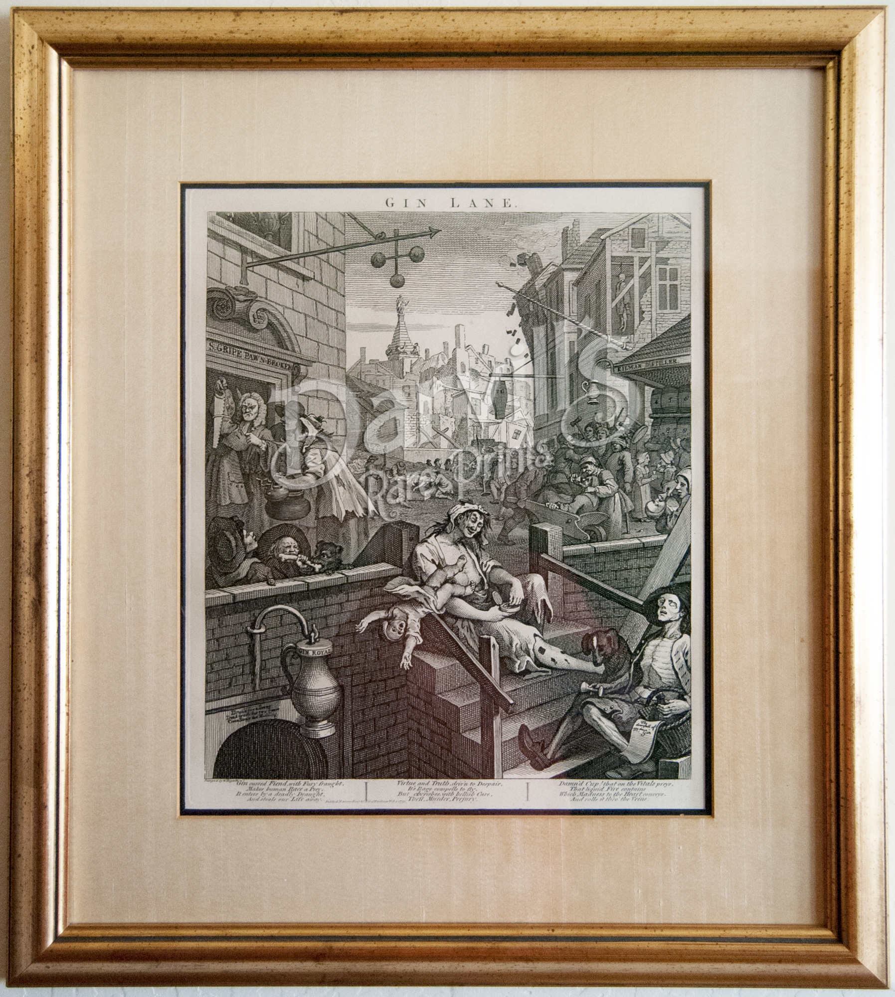 Beer Street and Gin Lane original Hogarth prints, engravings 1822 Heath Beer Street and Gin Lane original Hogarth prints, engravings 1822 Heath