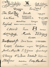 Artist signatures, plate 207