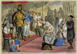 Queen Phillipa interceding with Edward III for the Six Burgesses of Calais