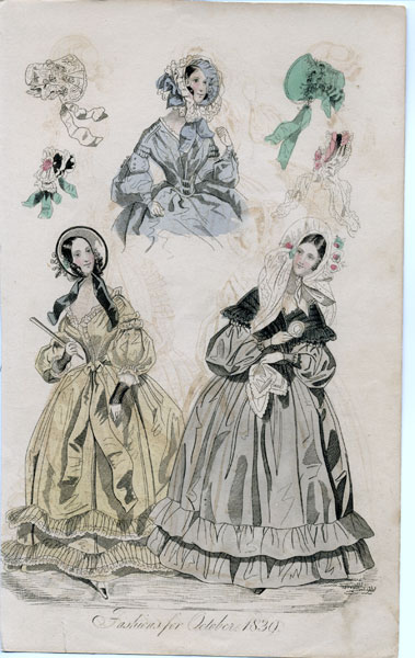 October 1839 women's fashions