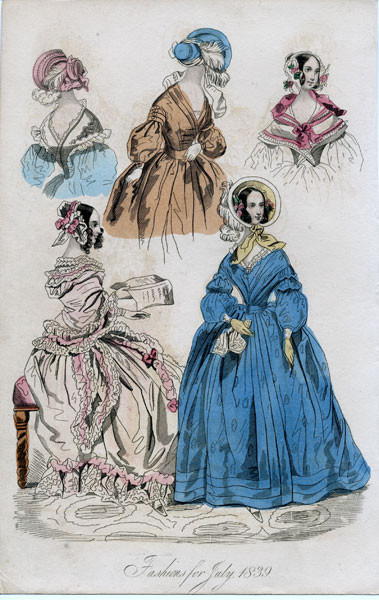 July 1839 women's fashions