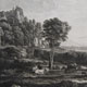 Engravings after painting by Claude Lorraine, Gaspar Poussin and Filippo Lauri from 1741-1746