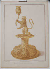 Ancient Silver Gilt Candlestick