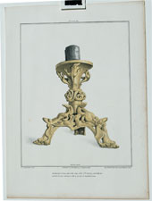 Candlestick of brass gilt