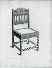 Ebony Chair formerly belonging to Horace Walpole