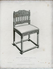 Ebony Chair given by Charles II, to Elias Ashmole Esq.