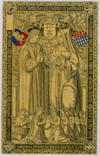 Monumental Brass of Thomas Pownder, Merchant and Bailiff of Ipswich, in the Chancel of St. Mary Key