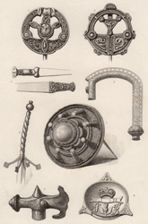Ancient Celtic brooches, etc.
