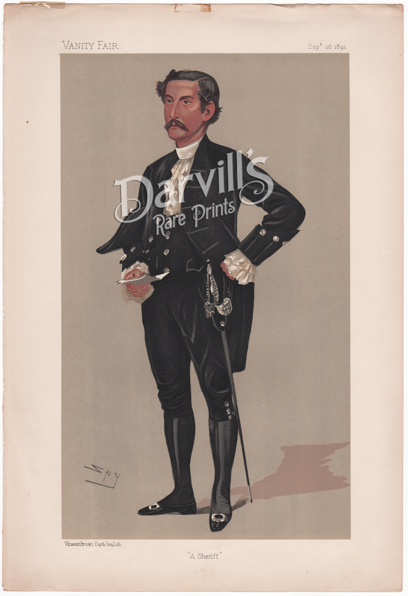 Mr Harry Seymour Foster Sept 26 1891 a sherriff