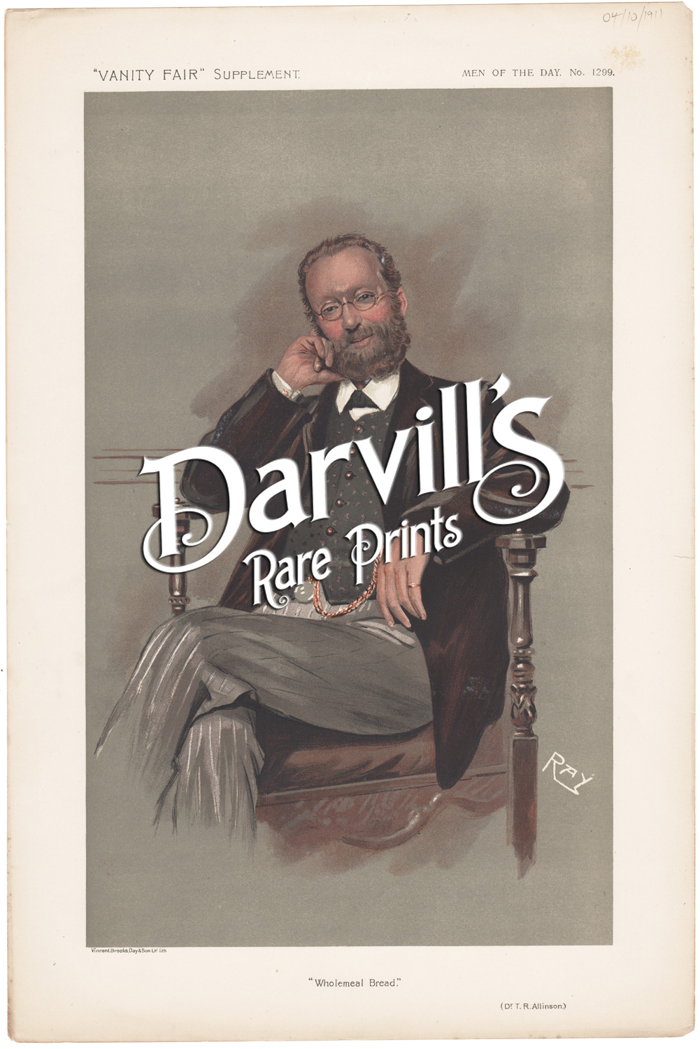 Dr T R Allinson Oct 4 1911