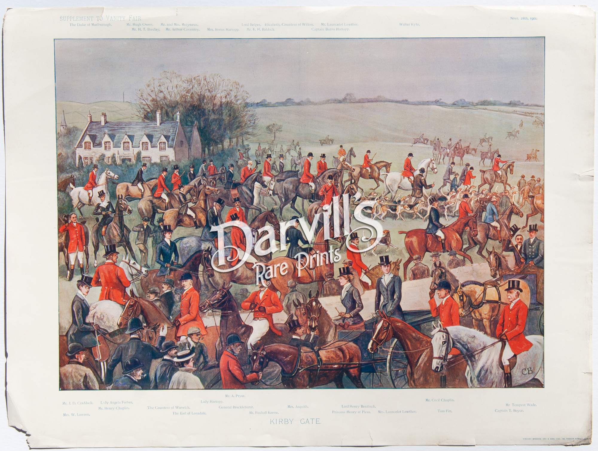 Kirby Gate, Nov 28, 1901 Fox Hunting double print