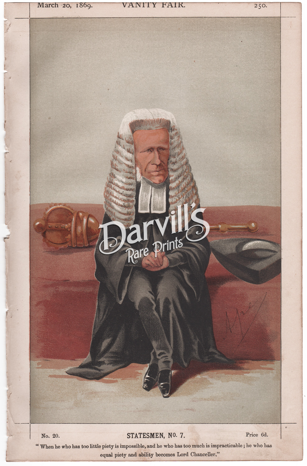 Lord Hatherley Lord High Chancellor March 20 1869
