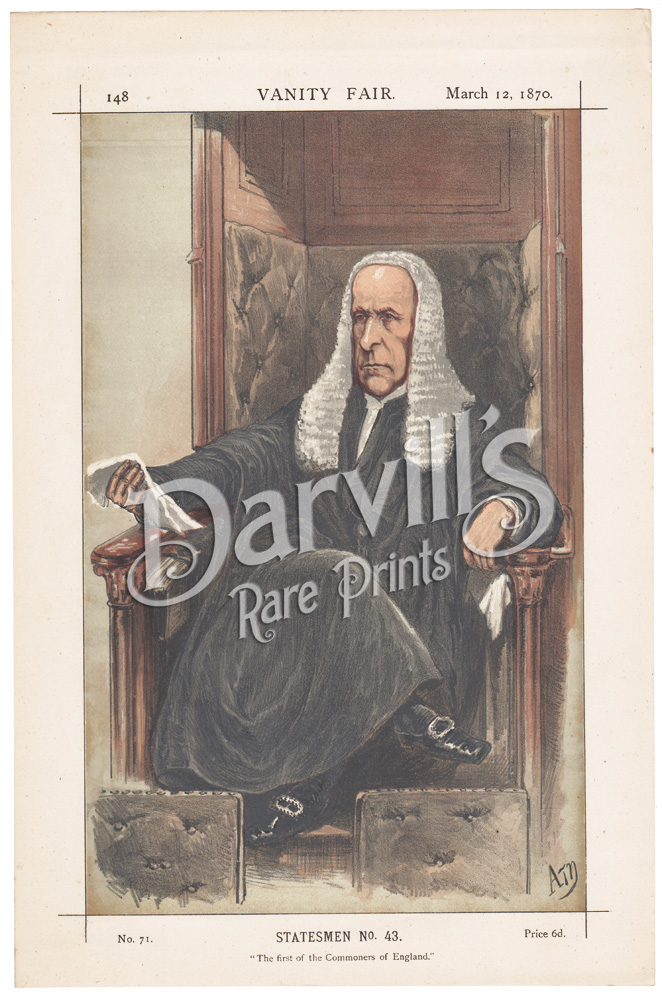 Right Honourable Mr Speaker Denison March 12 1870