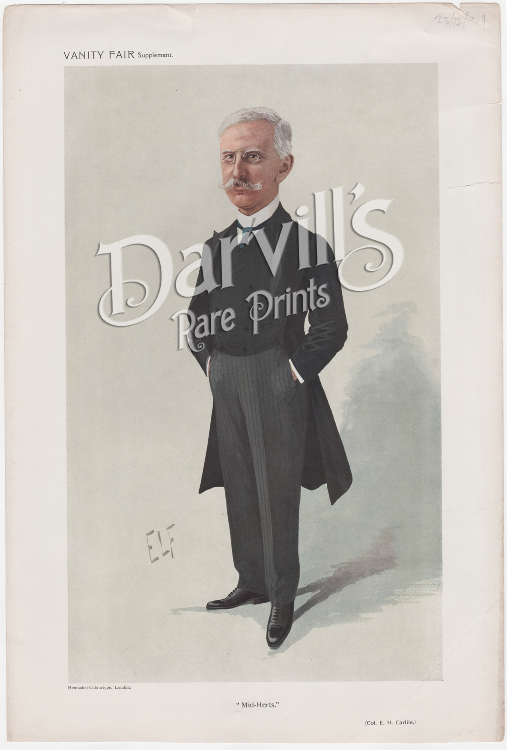 Col E Hildred Carlile Dec 23 1909