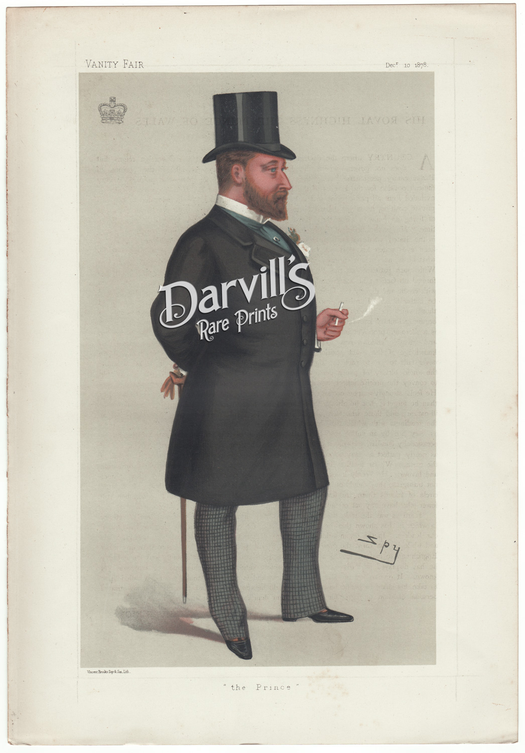 ess The Prince of Wales KG Dec 10 1878
