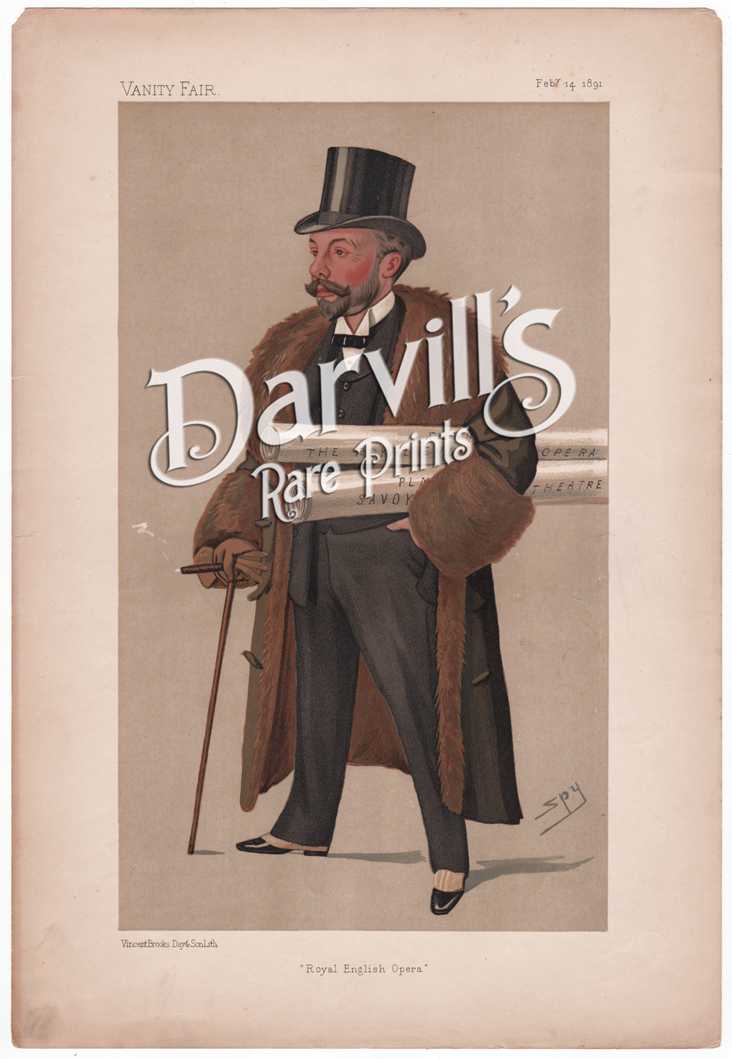 Mr. Richard D'Oyly Carte Feb 14 1891 Royal English Opera