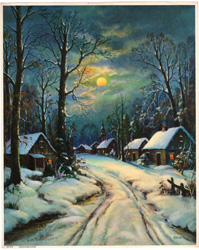 Vintage cottage, cabin, and mill scenes 1910s-1940s