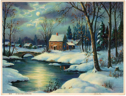Vintage cottage, cabin, and mill scenes 1910s-1940s