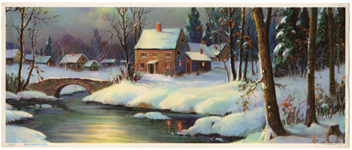 Vintage cottage, cabin, and mill scenes 1910s-1940s