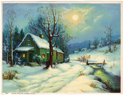 Vintage cottage, cabin, and mill scenes 1910s-1940s