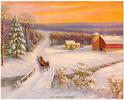 Vintage cottage, cabin, and mill scenes 1910s-1940s