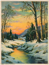 Vintage cottage, cabin, and mill scenes 1910s-1940s