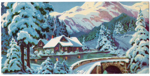Vintage cottage, cabin, and mill scenes 1910s-1940s