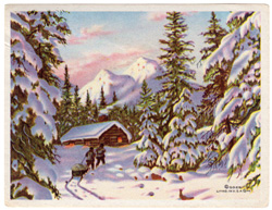 Vintage cottage, cabin, and mill scenes 1910s-1940s