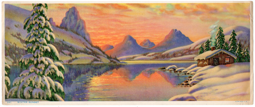 Vintage cottage, cabin, and mill scenes 1910s-1940s