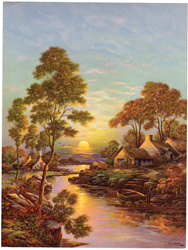 Vintage cottage, cabin, and mill scenes 1910s-1940s