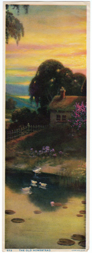 Vintage cottage, cabin, and mill scenes 1910s-1940s