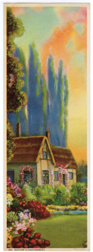 Vintage cottage, cabin, and mill scenes 1910s-1940s