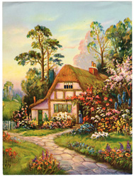 Vintage cottage, cabin, and mill scenes 1910s-1940s
