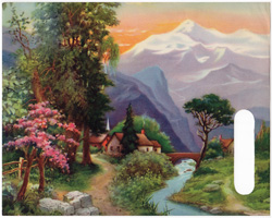 Vintage cottage, cabin, and mill scenes 1910s-1940s