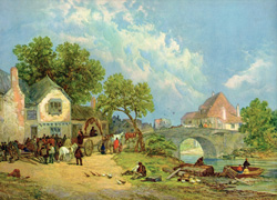 Vintage cottage, cabin, and mill scenes 1910s-1940s
