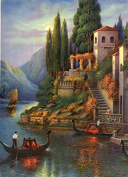 Vintage cottage, cabin, and mill scenes 1910s-1940s