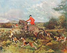 Gilbert S. Wright Fox Hunting scene