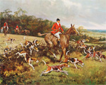 Vintage fox hunting prints from the 1910s-1940s