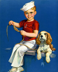 Vintage prints of 'boys being boys' from the 1930s and 1940s