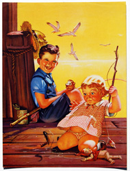 Vintage prints of 'boys being boys' from the 1930s and 1940s