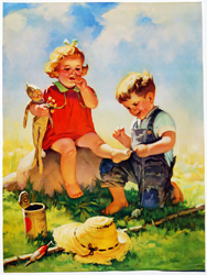 Vintage prints of 'boys being boys' from the 1930s and 1940s