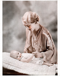 Vintage prints of mothers with babies, families, etc.