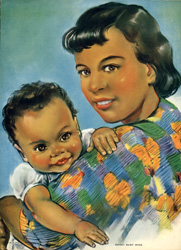 Vintage prints of mothers with babies, families, etc.