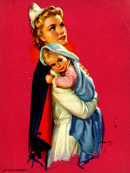 Vintage prints of mothers with babies, families, etc.