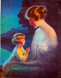 Vintage prints of mothers with babies, families, etc.