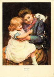 Vintage prints of mothers with babies, families, etc.